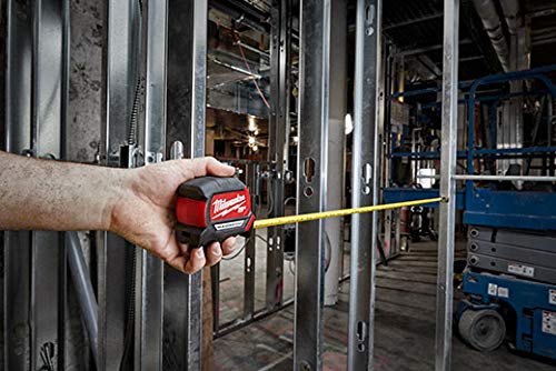 Milwaukee 48-22-0325 Compact Wide Blade Magnetic Tape Measure 7.6m