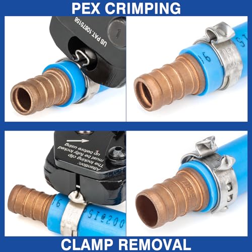 iCrimp PEX Crimping Tool Kit PC-CRP1096 with Clamp Rings & Cutter, 3/8-1 inch