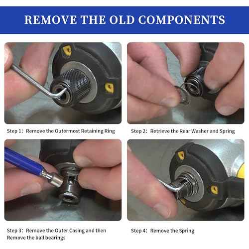 4 Packs N078434 N089668 Impact Driver Spring Kit with Steel Ball for DEWALT DCF885, DCF886, and DCF805 Series Impact Driver, Replacement Parts for Impact Wrench