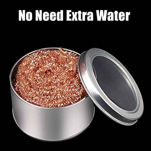 2 Set Soldering Iron Tip Cleaner Kit Brass Wire Ball and Stainless Steel Welding Cleaning Holder with Base for Cleaning Soldering Head Steel Irons Tip