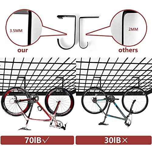 6-Pack Storage Hook for Garage Ceiling Rack & Wall Shelves, Alloy Steel, 70lbs Capacity, Black