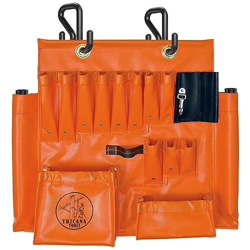 Tricana 16-Pocket Lineman Tool Board with 2 x 2in Aerial Hooks — Bucket Truck Organizer