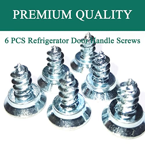 6-Pack Refrigerator Door Handle Screws 240521303 Compatible with Frigidaire & More