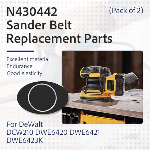 N430442 Random Orbital Sander Belt for DeWalt DWE6423 DWE6420 DWE6421 (2 Pack)