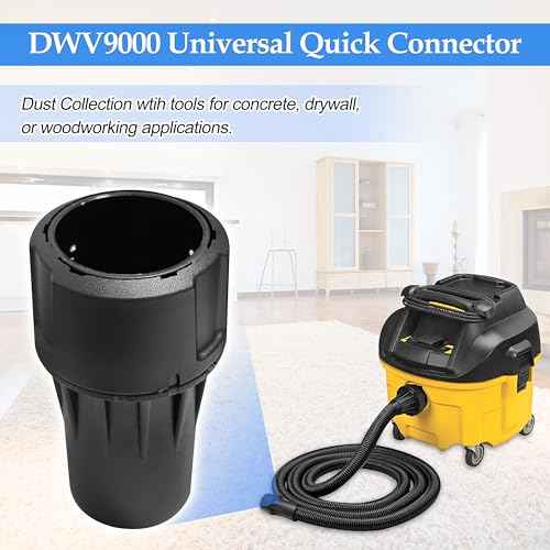 DWV9000 Universal Quick Connector£¬ Compatible with DEWALT Dust Extractors£¬Vacuum hose, for Various DW tools & shrouds.Black