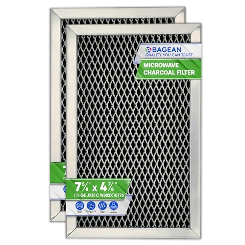 GE/LG/Kenmore Microwave Charcoal Filter 7.68 x 4.85 in 2-Pack (JX81C WB02X10776) Replacement