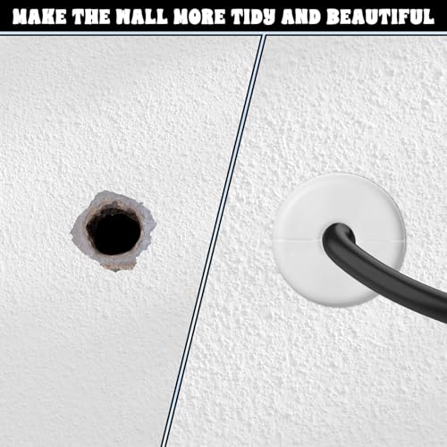 White Wall Grommets for Cables 2-Pack - Cable Pass Through Covers for Starlink & Wires