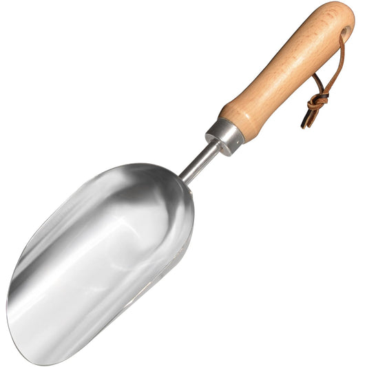 GREBSTK Garden Hand Large Capacity Fertilizer Scoop Soil Shovel Stainless Steel Gardening Trowel for Transplanting, Digging, Planting, Cultivation