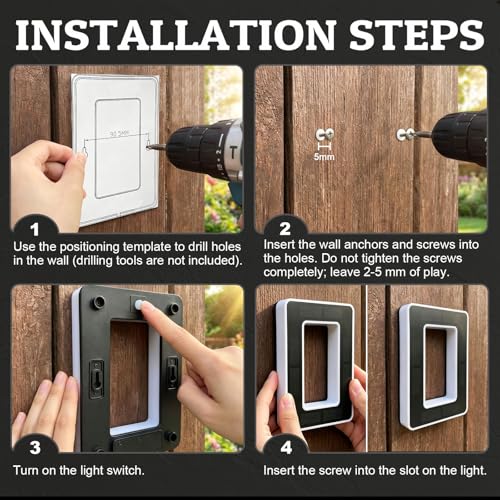 CARPESUN 6.7" Solar Powered House Numbers - Waterproof LED Address Sign, Black (2-Pack)