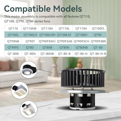 Upgrade QT-110N-B QT-80N-B QT-90N-B QT-9093 QT-100L Bathroom Fan