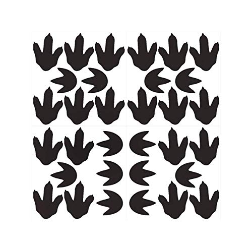 Bamsod Dinosaur Footprints Wall Stickers 32pcs Dinosaur Tracks Decor Baby Nursery Decals Removable Peel and Stick Vinyl Decals
