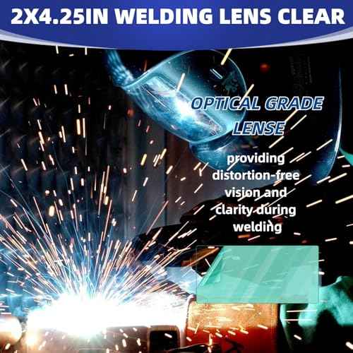 20Pcs of 2" x 4.25" Universal Welding Helmet Hood Replacement Clear Lens Cover 2x4 1/4 optical grade Premium Quality Clear Plastic Cover Lenses