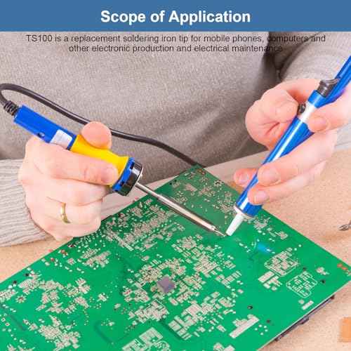 TS100 Soldering Iron Tip, Mini Digital Soldering Iron Replacement Original Replacement Solder Tip for TS100 Pinecil (TS100-C1)