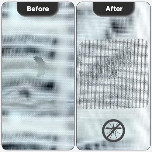Secopad Black Screen Patch Tape 14 Sheets Window Screen Repair Kit