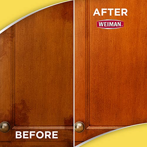 Weiman Wood Polish and Cleaning Wipes 20 Count Pack of 3 - Furniture & Cabinet Cleaner with UVX-15 Protection