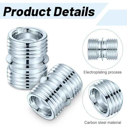 8 Pcs Coarse Thread Connectors 3/4 Inch Wire Shelving Pole 16 Teeth Wire Shelf Fittings Metal Shelf Unit Replacement Accessories for Wire Rack Poles Metal Shelving Parts
