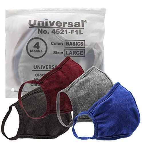 Universal 4521 Cloth Face Masks - 100% Cotton, Two Layer Mask for Teens & Adults