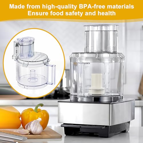 Folosem 14-Cup DLC-005AGTXT1 Replacement Food Processor Work Bowl Kit with Lid & Pushers for DFP-14 series (DLC-2014PT1, DLC-2014SPT1-1) - Fits DFP-14, DLC-14NWBCT1