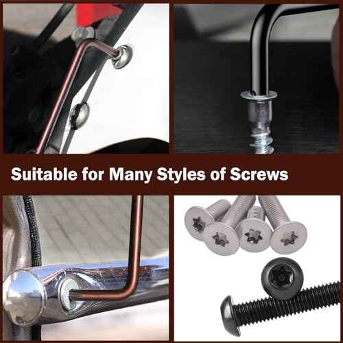 Torx Allen Wrench Set, Tamper Resistant Key Set, S2 Steel, 9-Piece T10-T50 Star Wrench