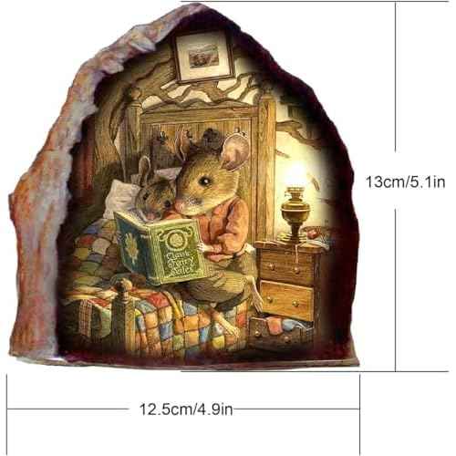 3D Mouse Hole Realistics Wall Sticker,Mouse in a Hole Wall Decal Fun Art,Water Proof Funny Wall Stickers for Bedroom Nursery Wall D?cor,Paint,Walls Treatments and Supplies Stickers,Home D?cor Accents