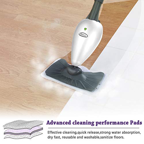 Flammi 4-Pack Steam Mop Pads for Shark S3101 S1000 SK460 – Reusable White Pads