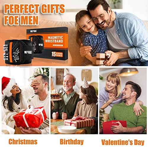 WEARXI Stocking Stuffers for Men, Magnetic Wristband Gifts for Men, Mens Gifts for Christmas, Mens Stocking Stuffers for Adults, White Elephant Gift for Adults/Husband/Boyfriend, Dad Gift Cool Gadgets