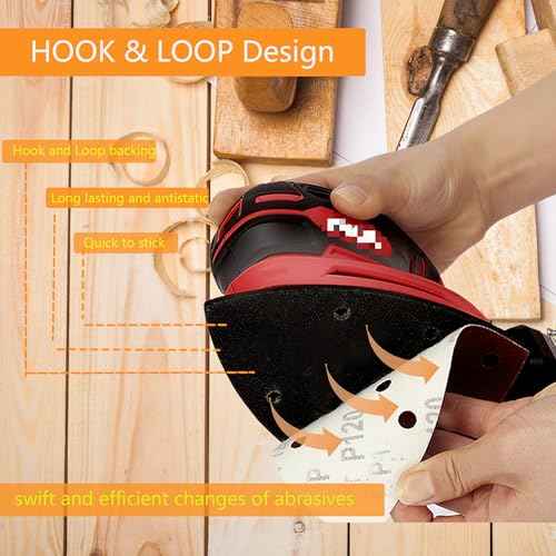 2pcs Mouse Detail Sanding Interface Pad 140mm*90mm 5 Holes Foam Interface Mouse Sander Sandpaper Backing Pad