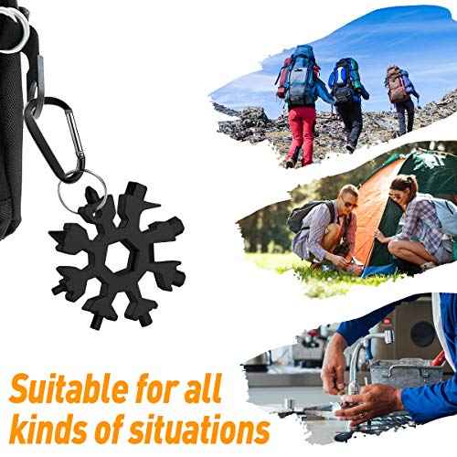 Stocking Stuffers Gifts for Men 18-in-1 Snowflake Multitool, Christmas Birthday Gifts for Men Dad Husband Him Grandpa, White Elephant Gifts for Dad Who Have Everything, Cool Gadgets Tools