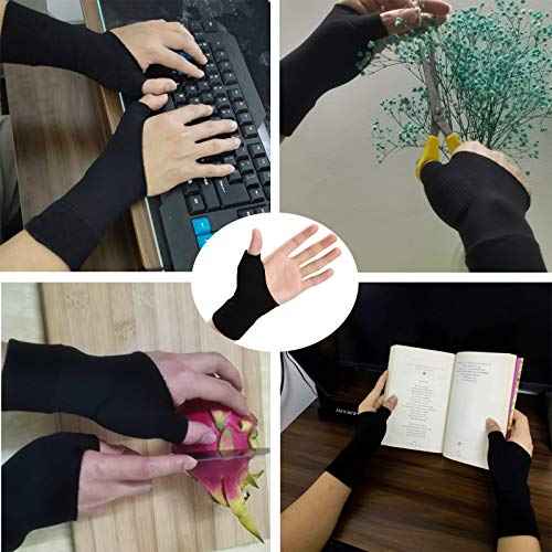 Thumb Arthritis Compression Gloves(1 Pair),Breathable Wrist Support Brace Fingerless Glove with Gel Hand Injury Pads,Comfortable Carpal Tunnel for Thumb Wrist Relieve Pain