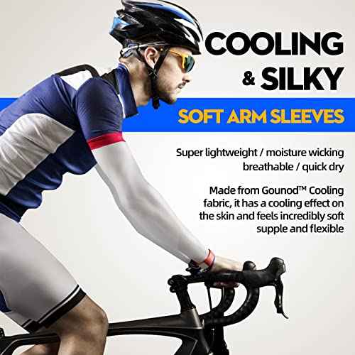 GOUNOD Arm Sleeves for Men Women,Compression Sleeves to Cover Arms for Men Working,Sun Sleeves for Men UV Protection