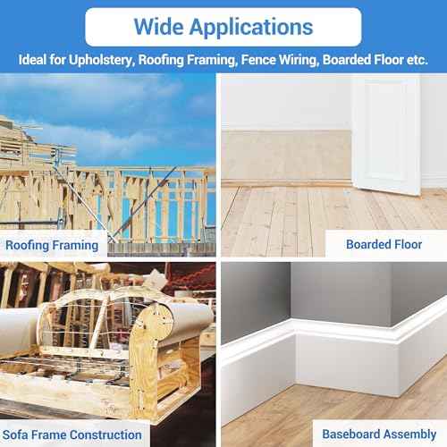 meite 18 Gauge 1/4-Inch Narrow Crown Staples, 1-1/2-Inch Length Galvanized Staples for Heavy Duty and Upholstery (4,000 Counts)