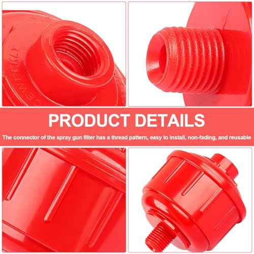4PCS Disposable Air Water Filters, Mini Disposable Spray Gun Filter, Only Standard 1/4 Inch Threads, for Most Spray Guns and Air Tools