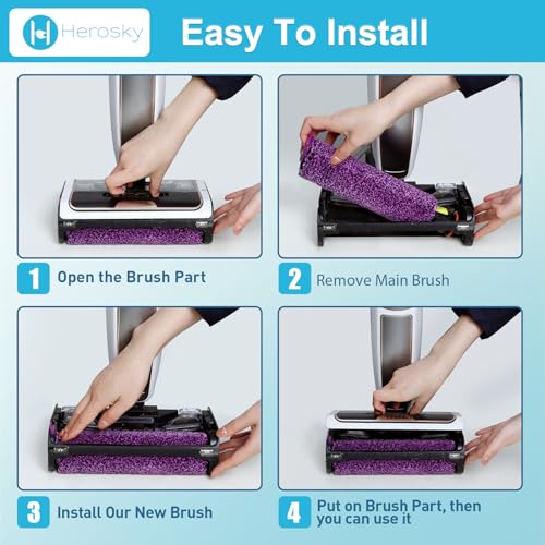 3-Pack SD201 Brush Roll Replacement for Shark Steam Mop SD201 — Fits SD200/SD205 Series