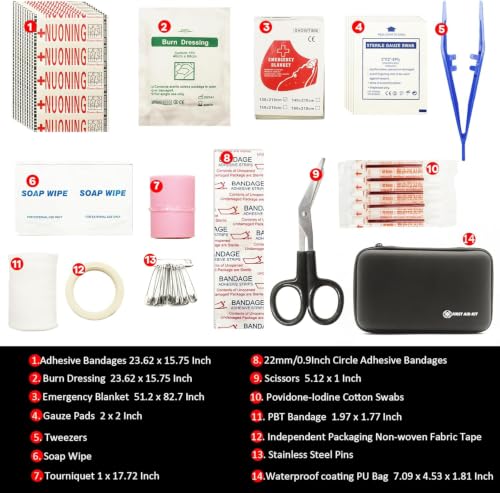 Mini Waterproof Portable First Aid Kit for Home Car Travel Hiking - Monoki