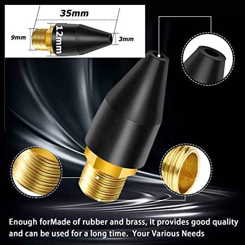 12pcs Black Rubber Air Tool Tip Air Nozzle for Blow Tool Automotive Car Vehicle Accessory Air Tool Parts & Accessories Air Blow Guns Tool