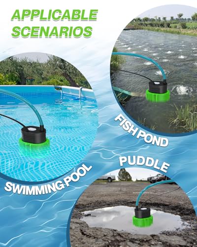 AgiiMan Green 850GPH Submersible Pool Cover Pump Above Ground Drainer