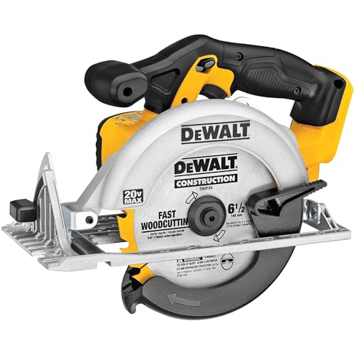DEWALT 20V MAX Cordless Circular Saw 6-1/2 Inch Yellow - Battery Not Included (DCS391B)