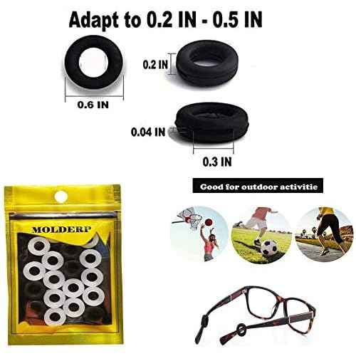 Glasses Ear Grip - Eyeglasses Temple Tip Sleeve Retainer,Anti-Slip Comfort Glasses Retainers For Spectacle, 12 Pairs (Clear1)