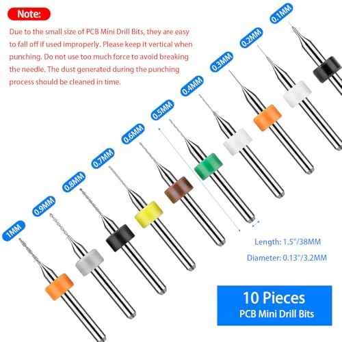 36 Pieces Hand Drill Set, Pin Vise Hand Drill with 10PCS PCB Mini Drill Bits and 25PCS Micro Twist Drill Bits, Jewelry Drilling Tool for Resin Polymer Clay, DIY Craft