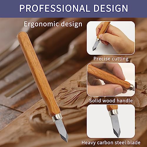 2Pack Woodworking Marking Knife with High Carbon Steel Blade - Dual Bevel Striking Knife for Precise Marking - Premium Quality Woodworking Tool for Woodworkers and Craftsmen