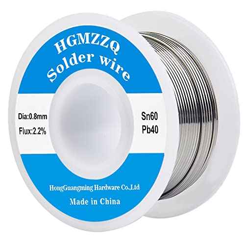 60/40 Tin Lead Solder Wire with Rosin core for Electrical Soldering 0.031 inch(0.8mm-50g)