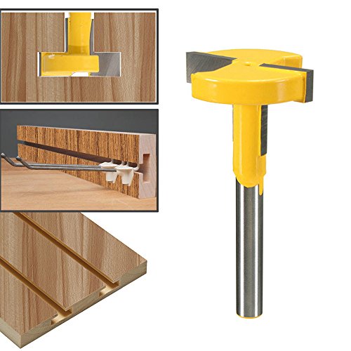 Yakamoz 1/4" Shank T-Slot Router Bit T-Track Slotting Carbide Wood Milling Cutter