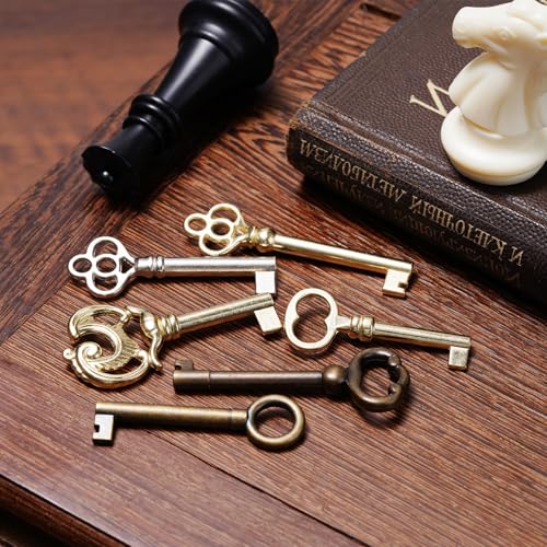 18 Pack Universal Skeleton Keys for Antique Furniture Locks - High-Quality Zinc Alloy