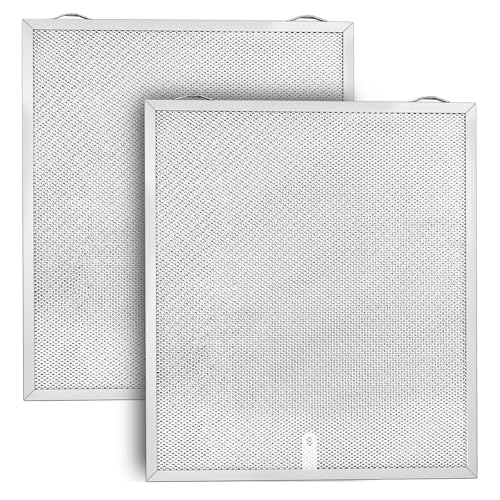 2-Pack S99010430-002 Range Hood Filter for Broan Nutone HPFA130 13-7/8" x 15-3/4" x 3/8" - Aluminum Mesh with Stainless Frame