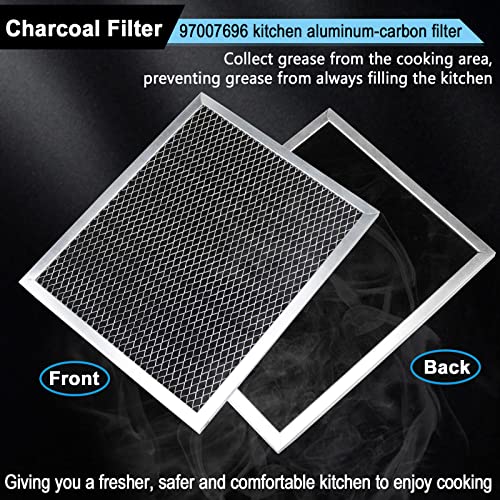 Fetechmate 3-Pack 41F Charcoal Range Hood Filter 8.75 x 10.5 in Replacement Alumin Mesh