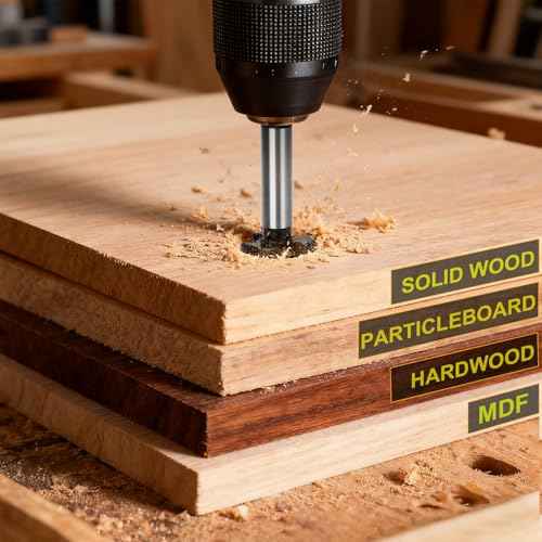 9/16" Forstner Drill Bit with 1/4" Quick Change Hex Shank,Tungsten Carbide Tipped - for Hard Wood,Soft Wood Woodworking Hinge Cutter Tool Kits for Veneered Plywood Plastic