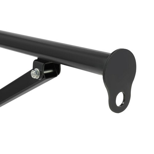 Wall Mount Jib Crane, Alloy Steel Hoist Support Arm with 180° Swing, Heavy Duty Crane Swing Arm with Pole, 440 lbs Capacity, Black