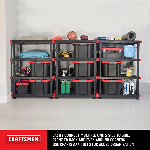 CX Craftsman 4-Tier Heavy Duty Plastic Garage Storage Shelves