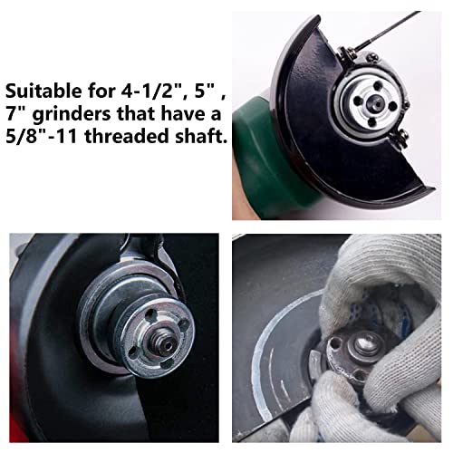 4PCS (2 Sets) 5/8-11 Grinder Nuts Grinder Flange Replacement Parts Compatible with Milwaukee Makita Dewalt Metabo Grinder Parts