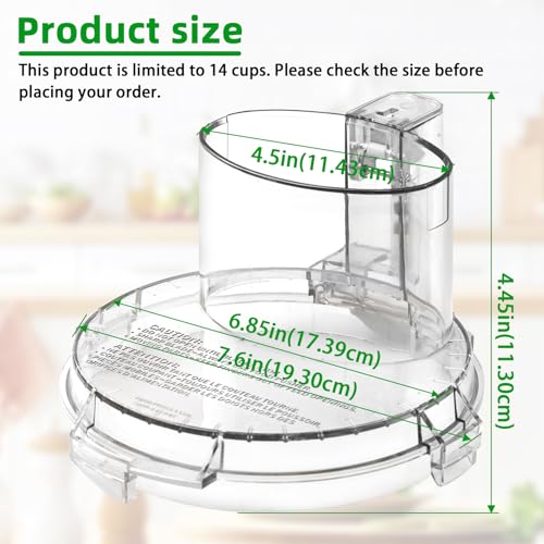 DFP-14NWBCT1 14-Cup 4-Lug Lid Replacement for DLC-005AGTXT1, BPA-Free Fit for DFP-14 Series